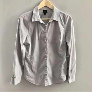 Worthington Button down blouse Top Stripe White 12